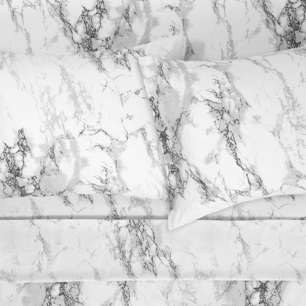 Classic 4-Piece Bed Sheet Set (Marble) on Sale - Image 2