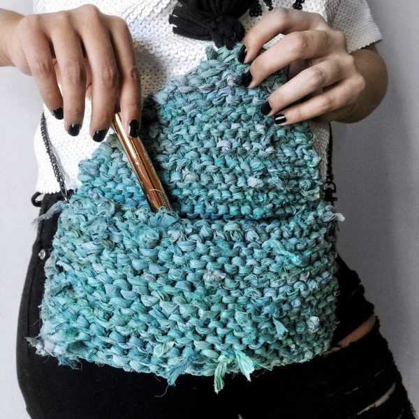 Tasseled Sari Silk Clutch Knit Kit Hot on Sale - Image 4